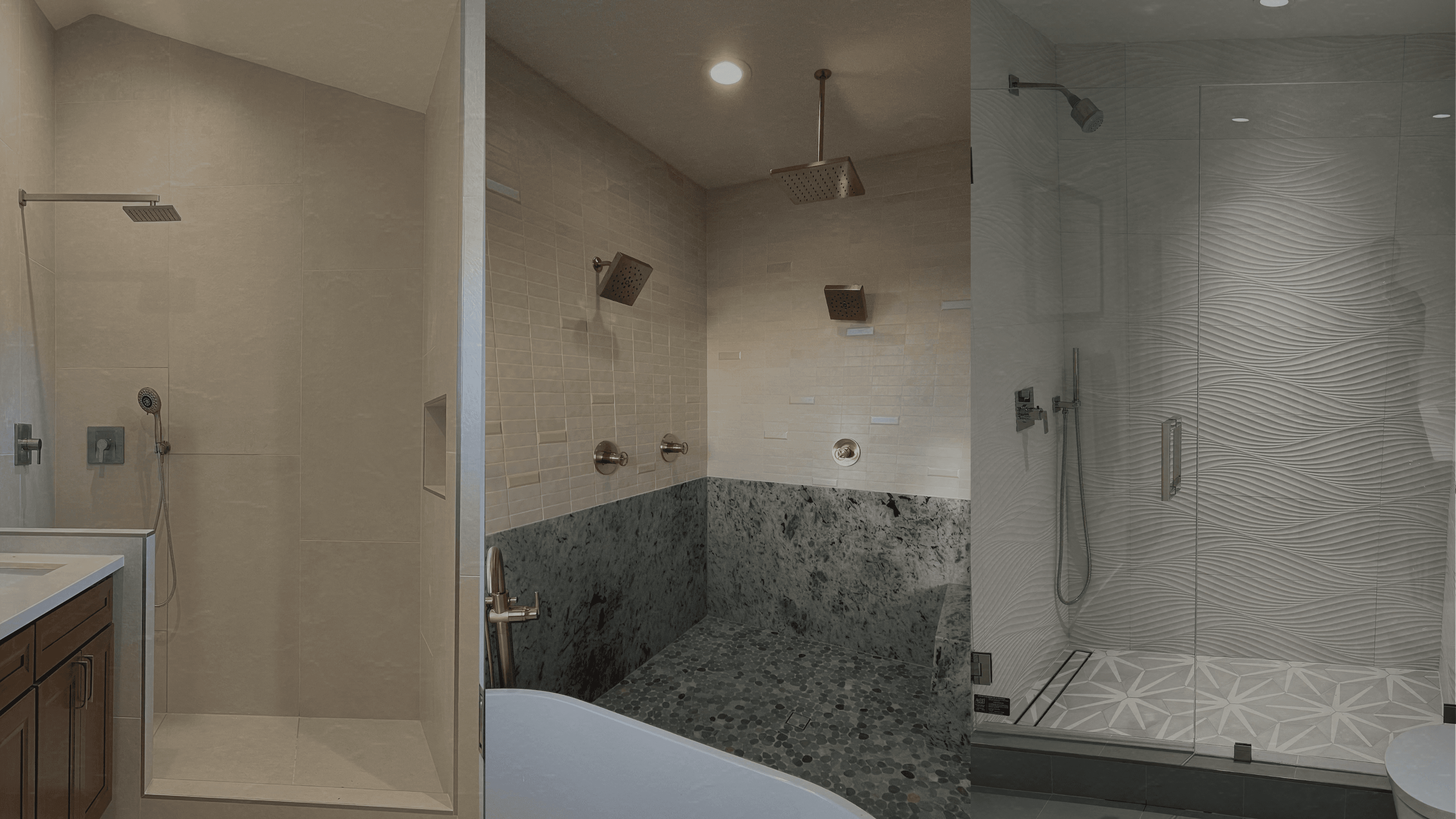 Luxury residential remodel with custom tile and refined finishes