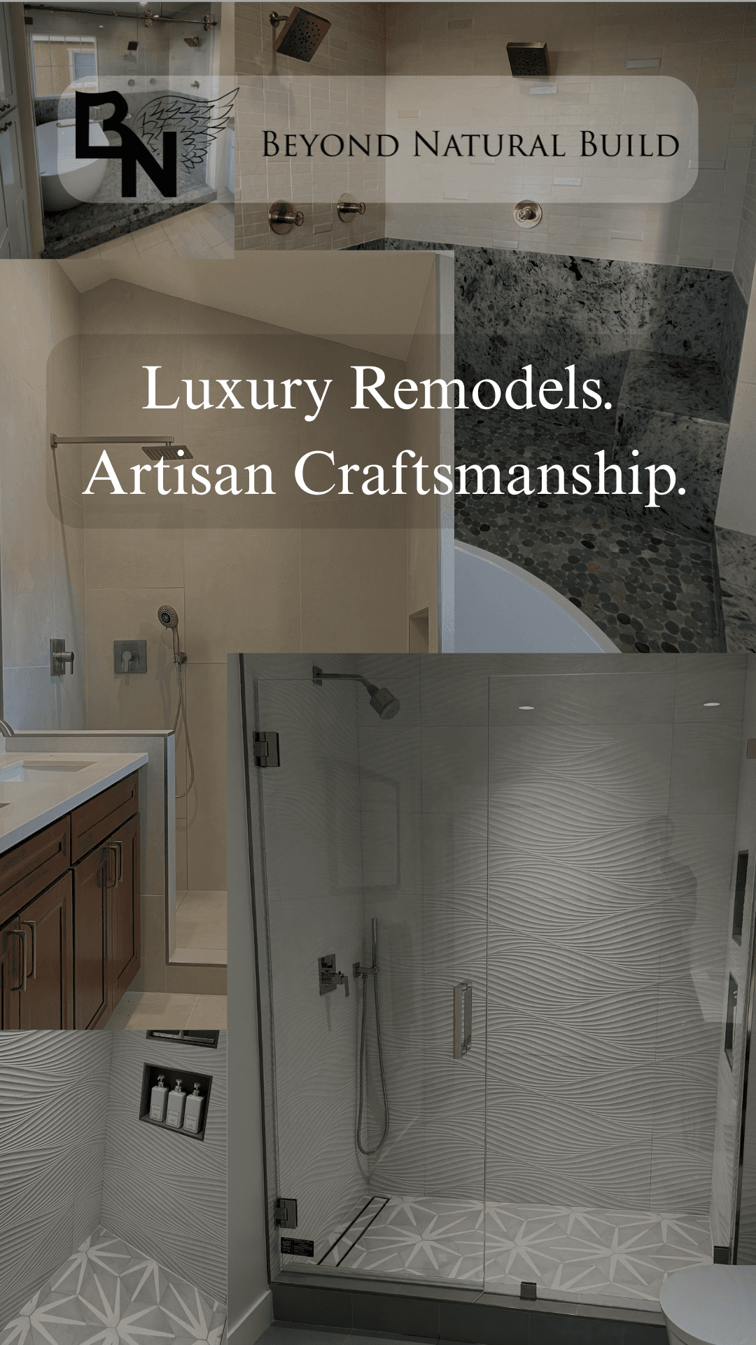 Luxury residential remodel with custom tile and refined finishes