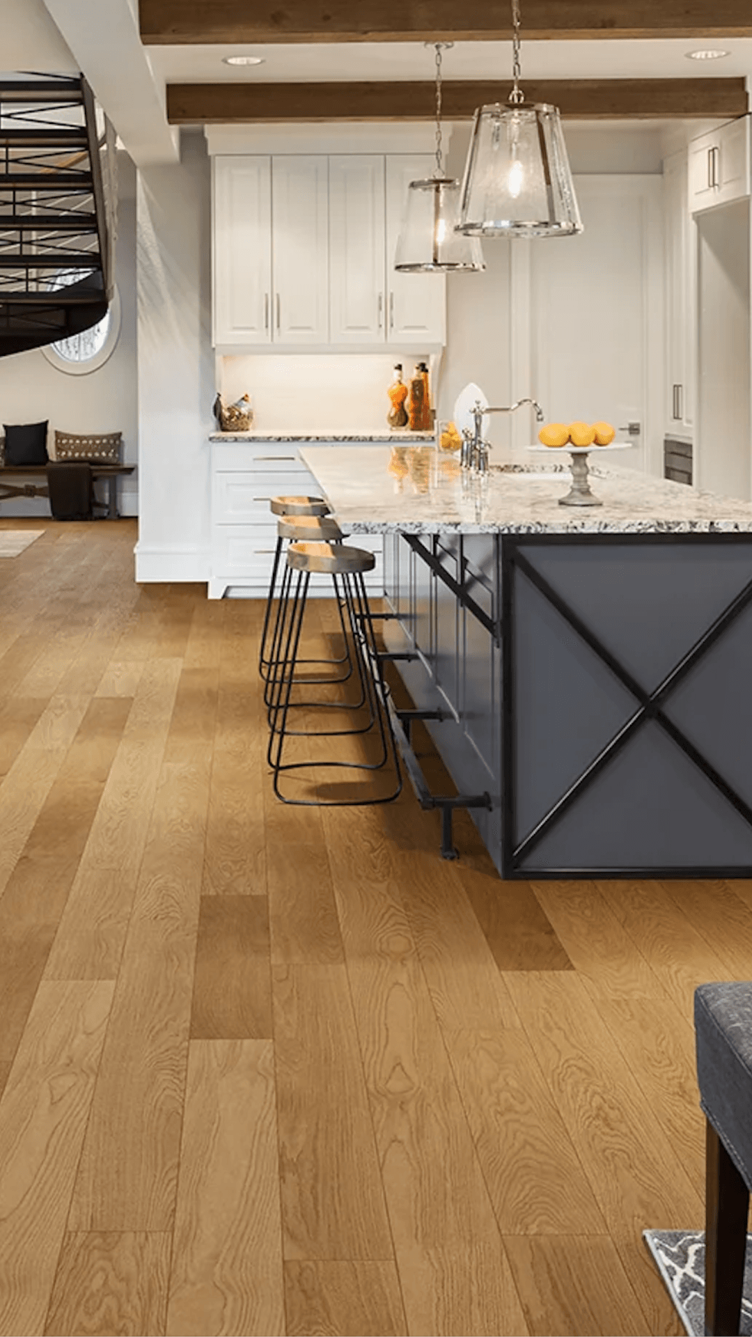 Premium hardwood and natural flooring in a bright residential interior